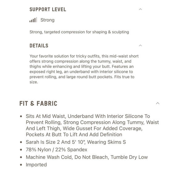 NEW Skims Seamless Sculpt Short Right Leg Exposed Onyx Women's 4X/5X - Picture 7 of 7